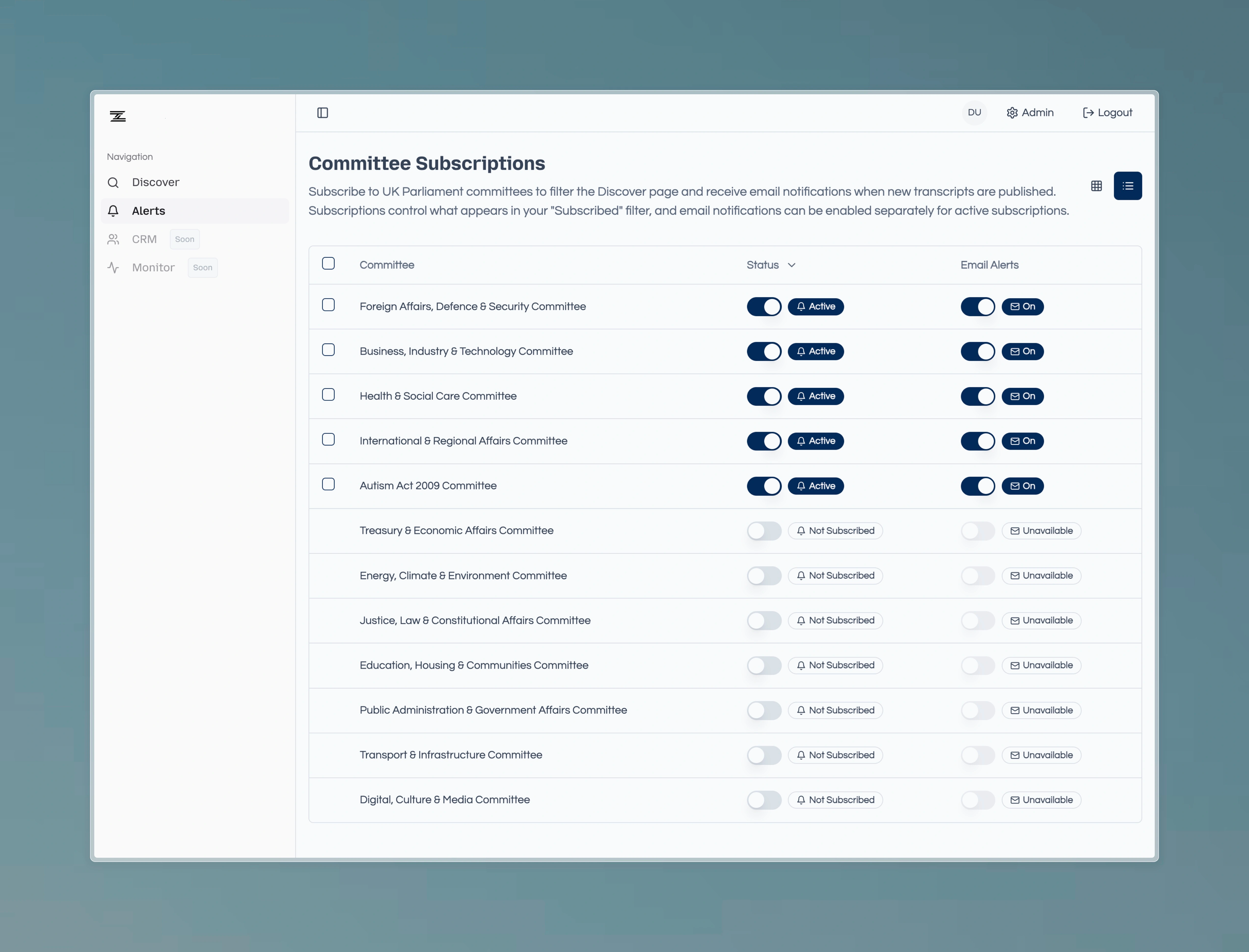 Select What Matters - Platform demonstration showing choose your committees, topics, and stakeholders from Zainle's controlled tag set
